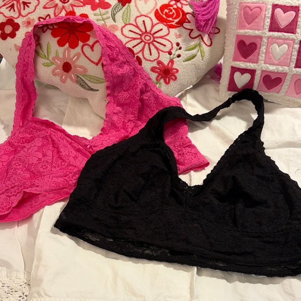 EACH Bra  $10.00- Hot Pink & Black by VICTORIA SECRET